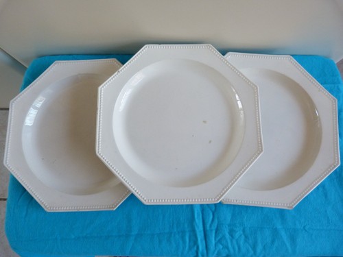 Assiettes plates hexagonales - assiettes,