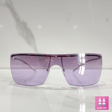 Gucci 2682 Sunglasses Vintage NOS Y2K Glasses Bezels Pink Purple Shield