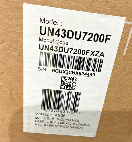 Samsung du7200 led - du7200, 43"
