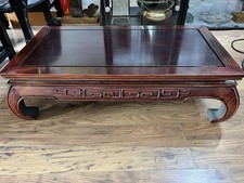 VINTAGE CHINESE LOW TABLE ROSEWOOD COFFEE BONSAI TABLE HONGMU ORIENTAL