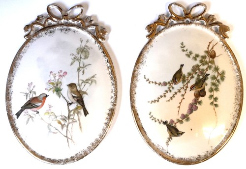 Cadres porcelaine ovales - porcelaine,