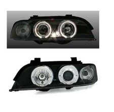 2 FEUX PHARE AVANT ANGEL EYES LED BLANC BMW SERIE 5 E39 DE 1995 A 08/2000