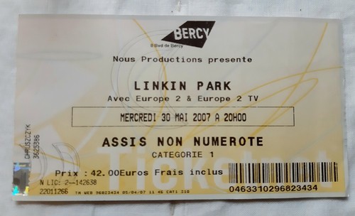 Ticket billet used - stub, place