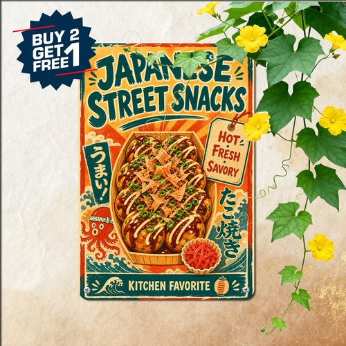 Retro japanese takoyaki - retro,