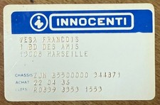 CARTE INNOCENTI SCOOTERS