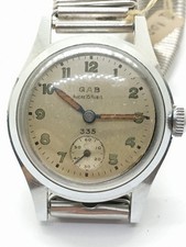 Vintage Military GAB 335 ANCRE WWII Watch Good Looking And Working READ DESCRIPT