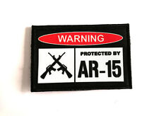 Patch MORALE 5x8cm "AR 15"Gun Weapon Broderie PRINT Design Fun Militaire