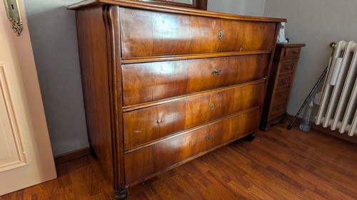Commode tiroirs merisier - commode,