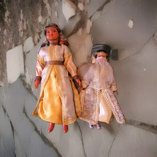 Deux Anciennes POUPEES en Celluloïd  Souvenir du Maghrébe  Annees 60 Bon état