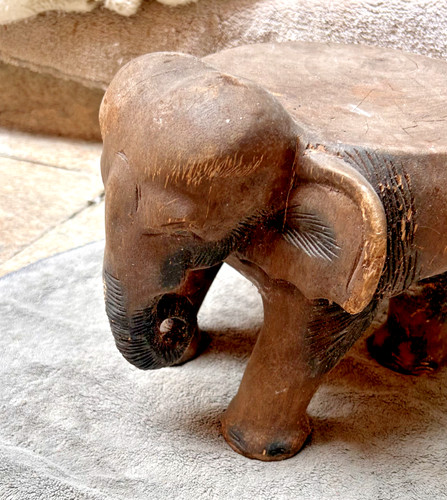 Tabouret africain bois - , en