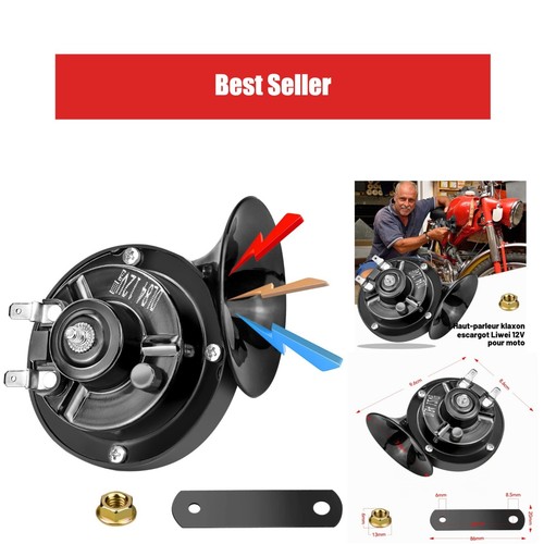 Klaxon 12v universel moto - klaxon,