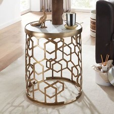 FineBuy Table d'appoint Marbre