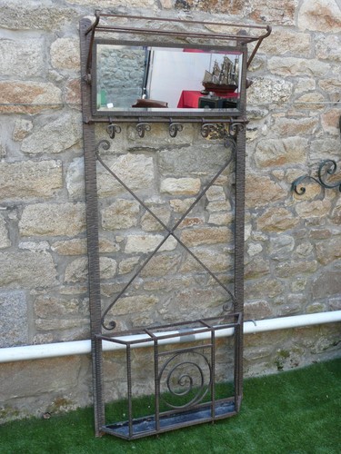 Porte manteau mural fer forgé - porte-manteau,