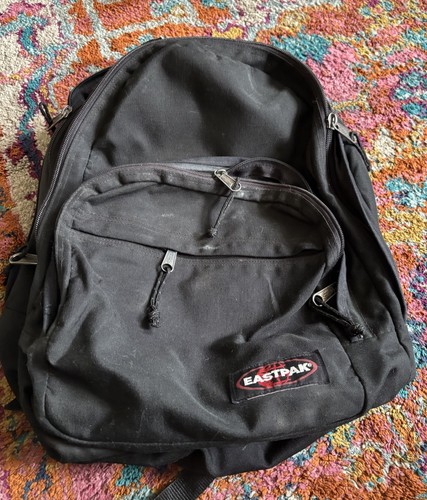 Vtg eastpak black - eastpak, backpack-
