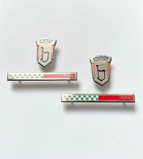 Set of (4) Bertone / Torino Emblems Fiat 850 / Maserati / Alfa Romeo Enameled