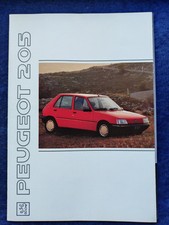1991 Peugeot 205 GR XR XE Style XS GT D Turbo GTI CTI Brochure