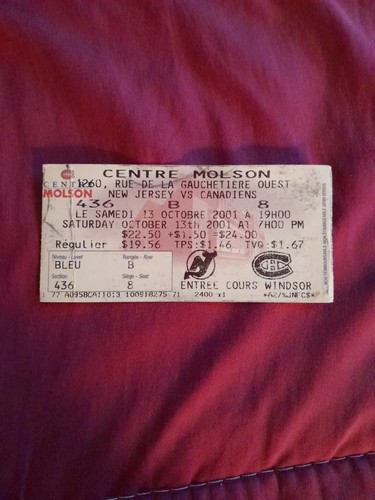 Billet vintage nhl - billet, sur