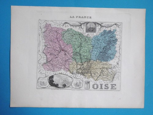 Oise carte géographique - carte,