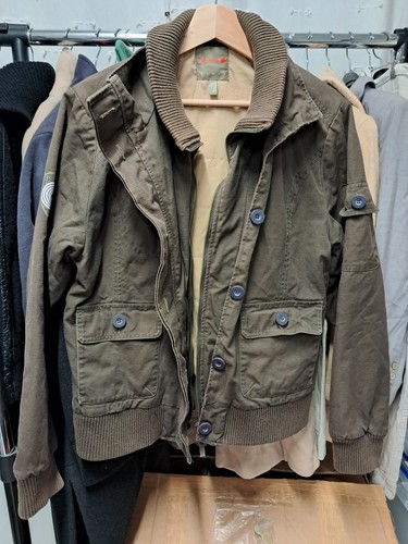 Veste vert kaki marron coton - veste,