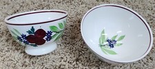 Societe Ceramique Maestricht Holland Cherries Stick Spatterware 2-1 2" Bowl Pr