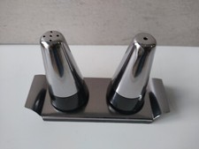 1974 English Pepper Shaker Refined Table Set Salt and Stainless Pepper