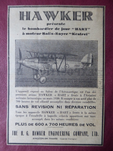 1932 pub hawker aircraft - 11/1932,