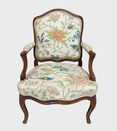 Fauteuil dos plat époque
