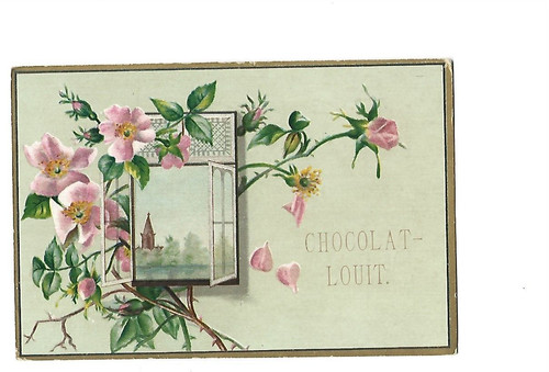 Chromo chocolat louit fleurs - chromo,
