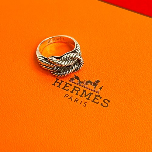 Bague corde torsadée hermes - bague,