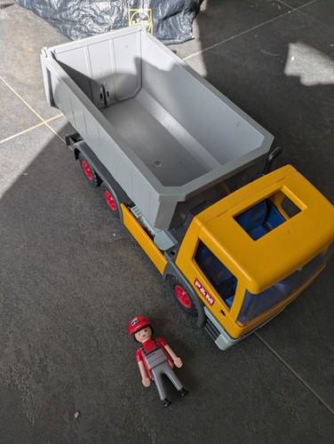 Playmobil camion benne jaune - camion,