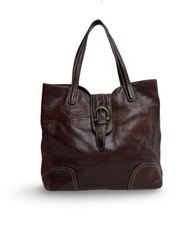 Coccinelle Bag Tote Handbag Vintage Brown Leather