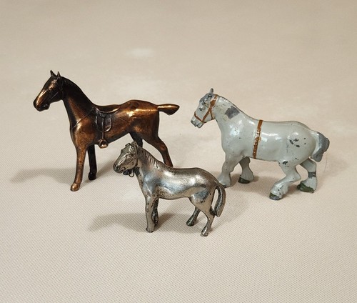 Lot miniature metal horse - lot, 3