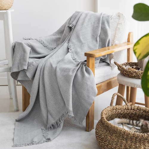 Plaid coton pour canapé - en,