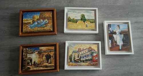 Lot petites peintures - de,