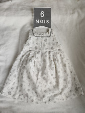 ROBE  d'ete Blanche  JACADI 6 MOIS bebe fille   SANS MANCHES neuf sans etiquette