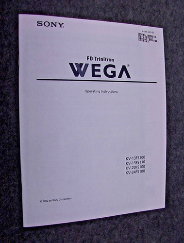 Sony trinitron wega - wega, kv-13fs
