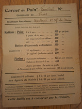 Rationnement - Carnet de pain