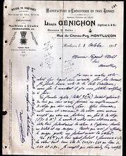 MONTLUCON (03) FURNITURE / EBENISTERY FACTORY "Louis GENICHON" in 1908