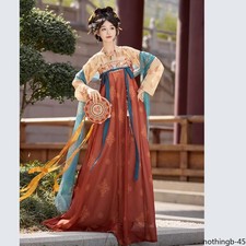 Chinese Traditional Tang Style Hanfu Women Ancient Costumes Dance Robe Clothes
