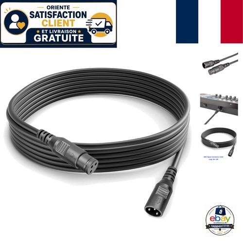 Connecteur dmx xlr - connecteur, 3m