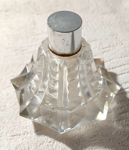 Flacon ancien verre taille - *,