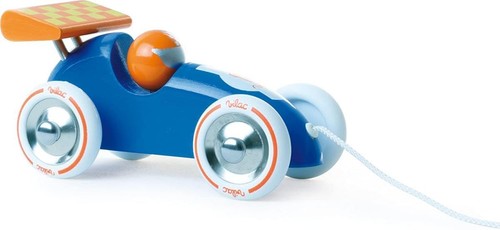 Voiture course bleu et - de,