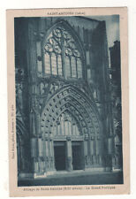 Old postcard 38 - Saint-Antoine: The Abbey - The Great Portico (Isère) Written
