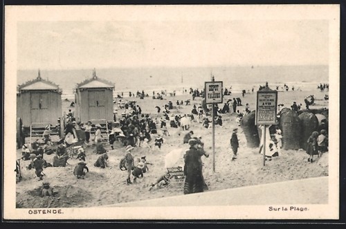 Cpa ostende sur - la, 1915