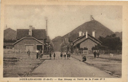 Cpa noeux les mines rue - cpa, moussy