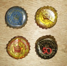 BBL1 - Lot of 4 Antique Mushroom Capsule QUEEN OF BEERS