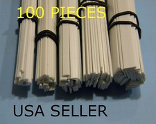 STYRENE RECTANGLE/FLAT BAR STRIPS - 100 PIECE ASSORTMENT - 5 SIZES LOT with 1/8"