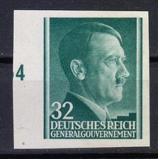 Pologne OCCUPATION-Post Osten 1941 Mi 80 U Sc N85 Adolf Hitler imperforée **