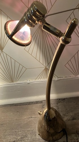 Lampe design métal doré