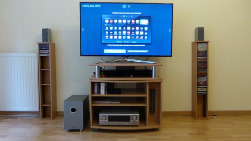 Meuble salon merisier plateau